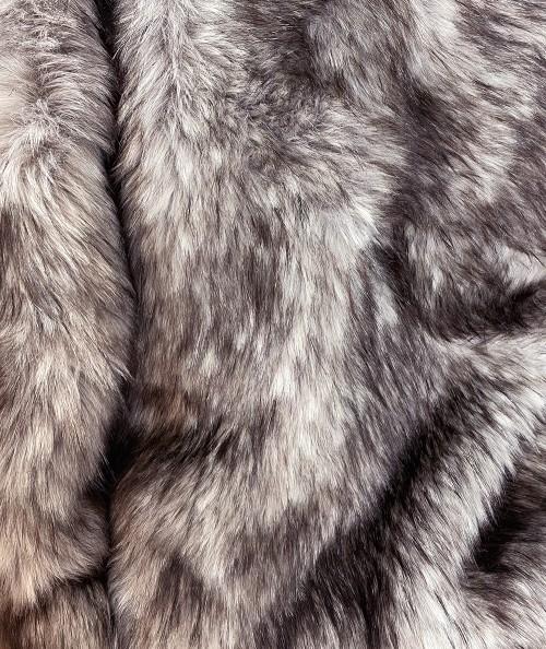 Close up image of Coyote faux fur fabric