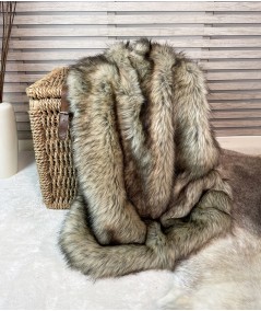 Cacomistle fake fur blanket