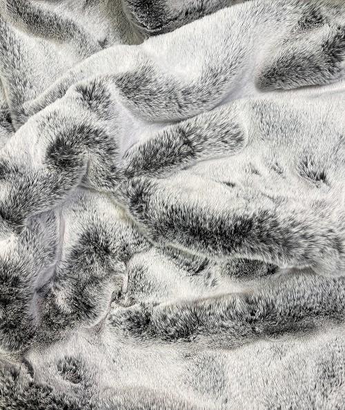 Close up image of Morning Frost faux fur fabric