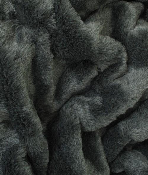 Close up image of Chessington Grey faux fur fabric