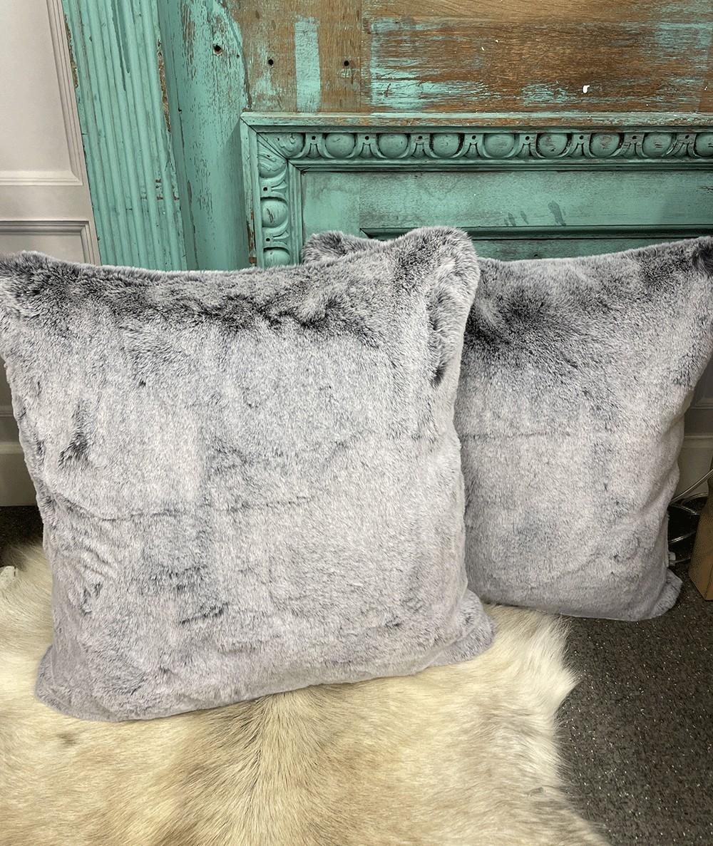 Luxury short haired faux fur cushions