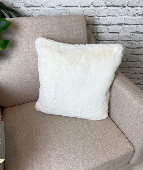 Luxury cream fur cushions