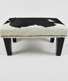 Black and white studded footstool 315