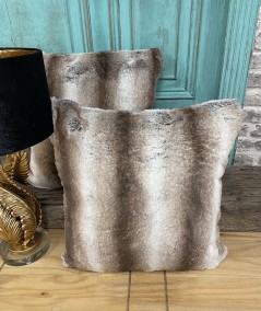 Luxury patterned faux fur cushions