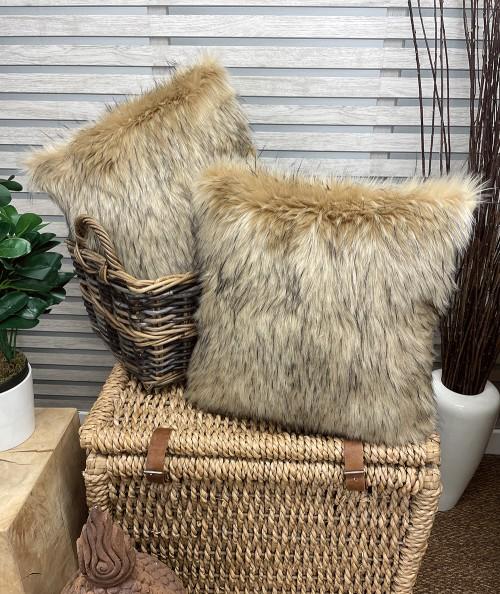 Luxury long haired faux cushion covers