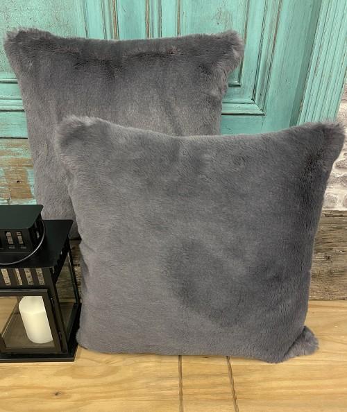 Dark Coloured Faux Fur Cushions