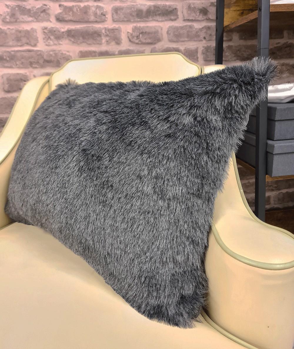 Dark grey rectangular cushions