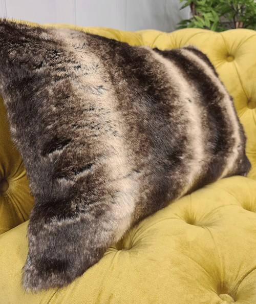 Rectangular faux fur cushions