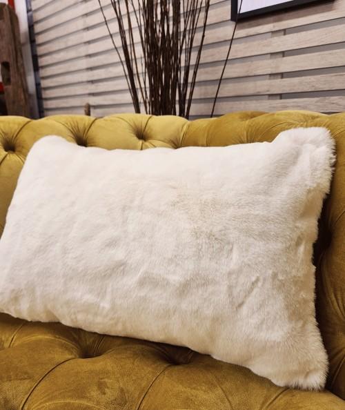 Luxury plain faux fur cushions