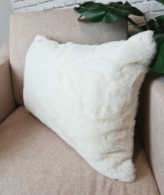 Luxury plain faux fur cushion covers