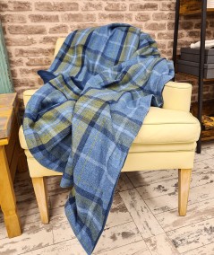 Blue checked blanket