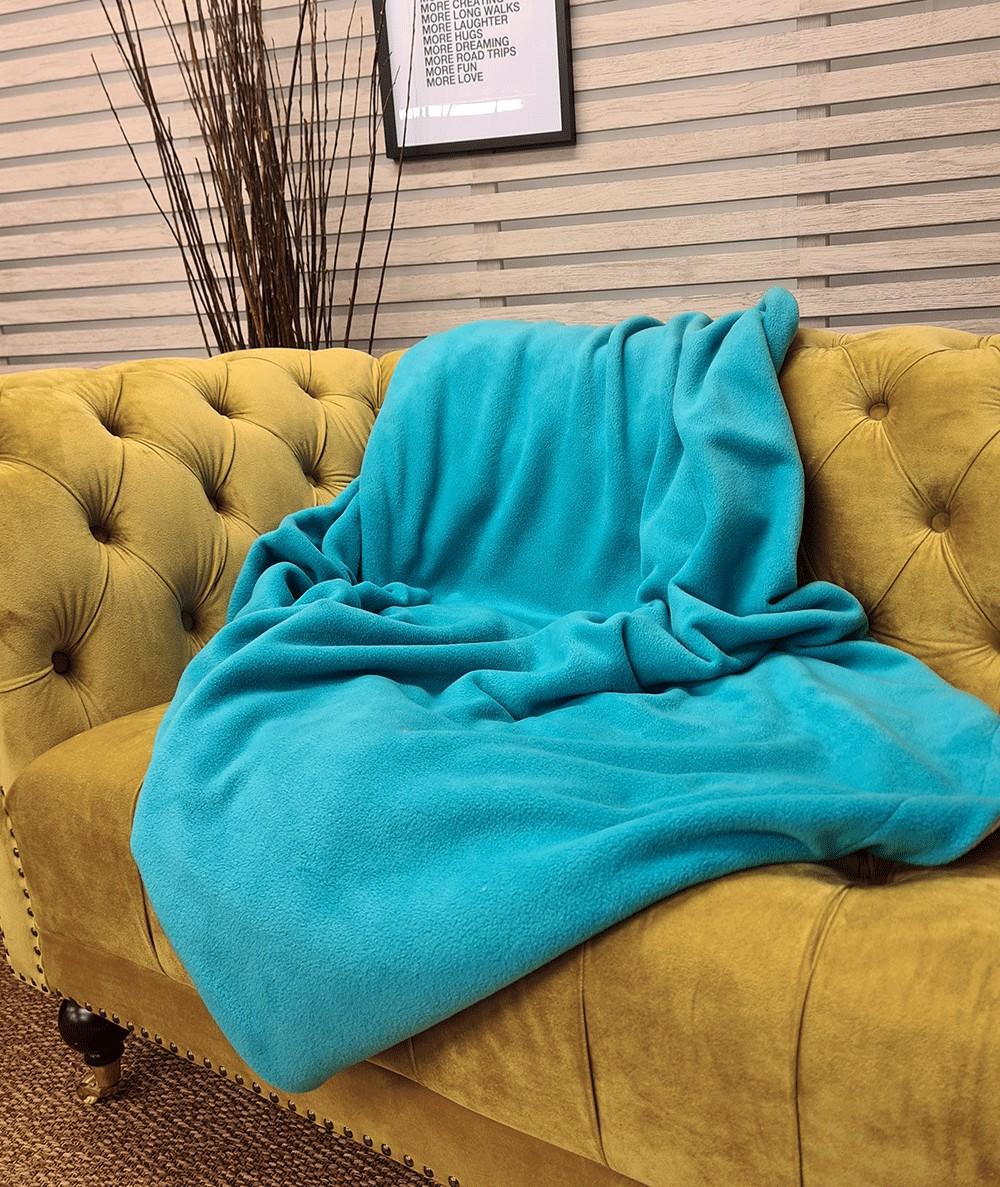 Jade Green Fleece Throw