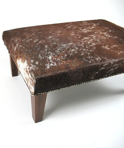 Large Brown and White Dappled Footstool 314