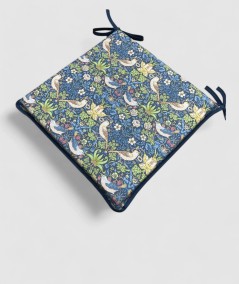 Blue floral square seat pads