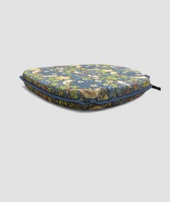 Blue floral spindle chair cushions