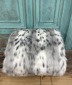 Striped animal print luxury fur blanket