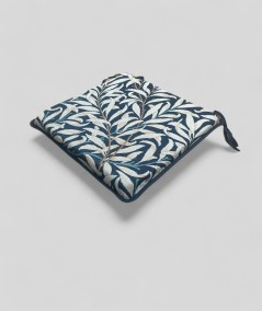 Printed blue black square seat pads