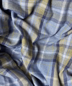 Blue Tartan Check Fabric