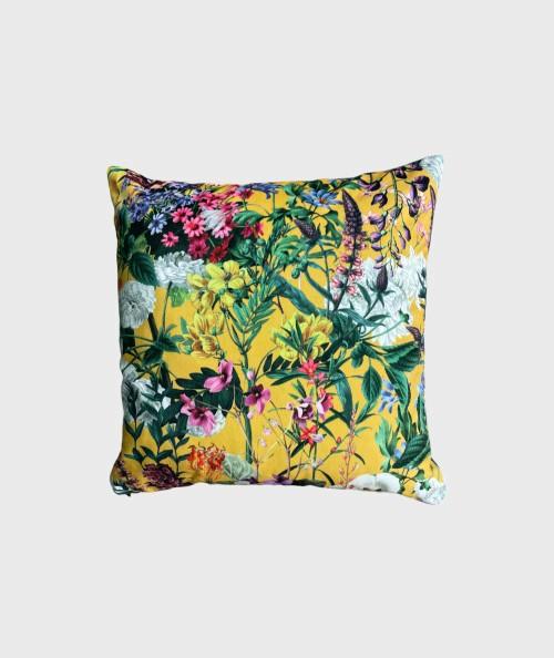 Luxury floral printed velvet cushions