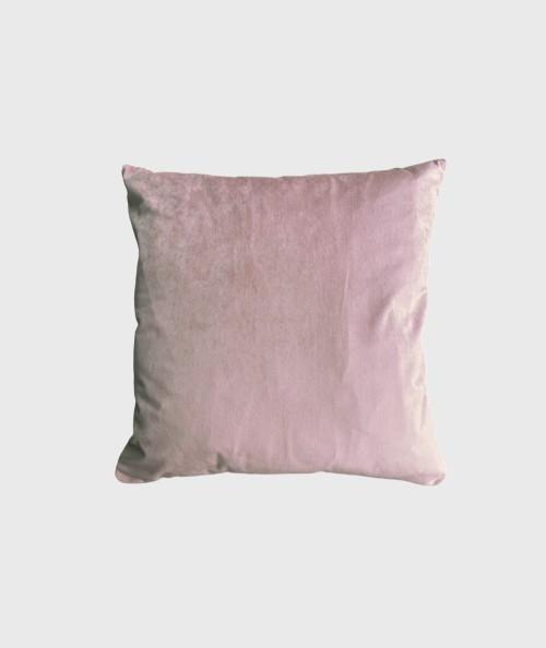 Pale pink luxury velvet cushion