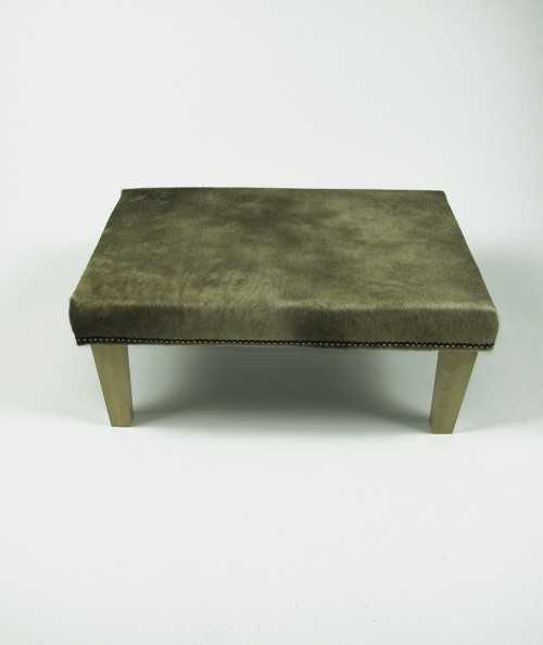 Large Beige Gold Rectangular Footstool 320