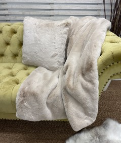 Chelsea Sandstone Faux Fur Throw