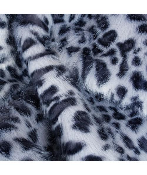 Grey Leopard Faux Fur Throw