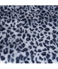 Grey Leopard Faux Fur Throw